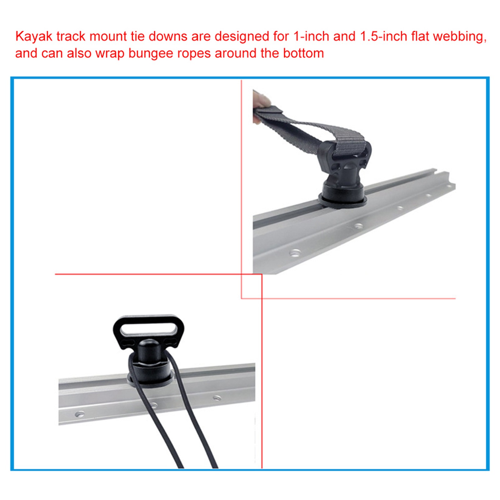4pcs Kayak Track Mount Vertica - Fishing Kayak Crate avaliação e preço