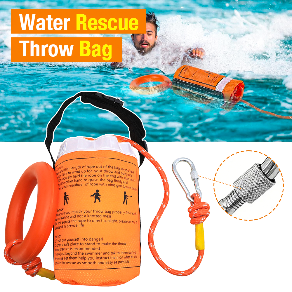 1SET Water Rescue Throw Bag, w - Fishing Kayak Crate avaliação e preço