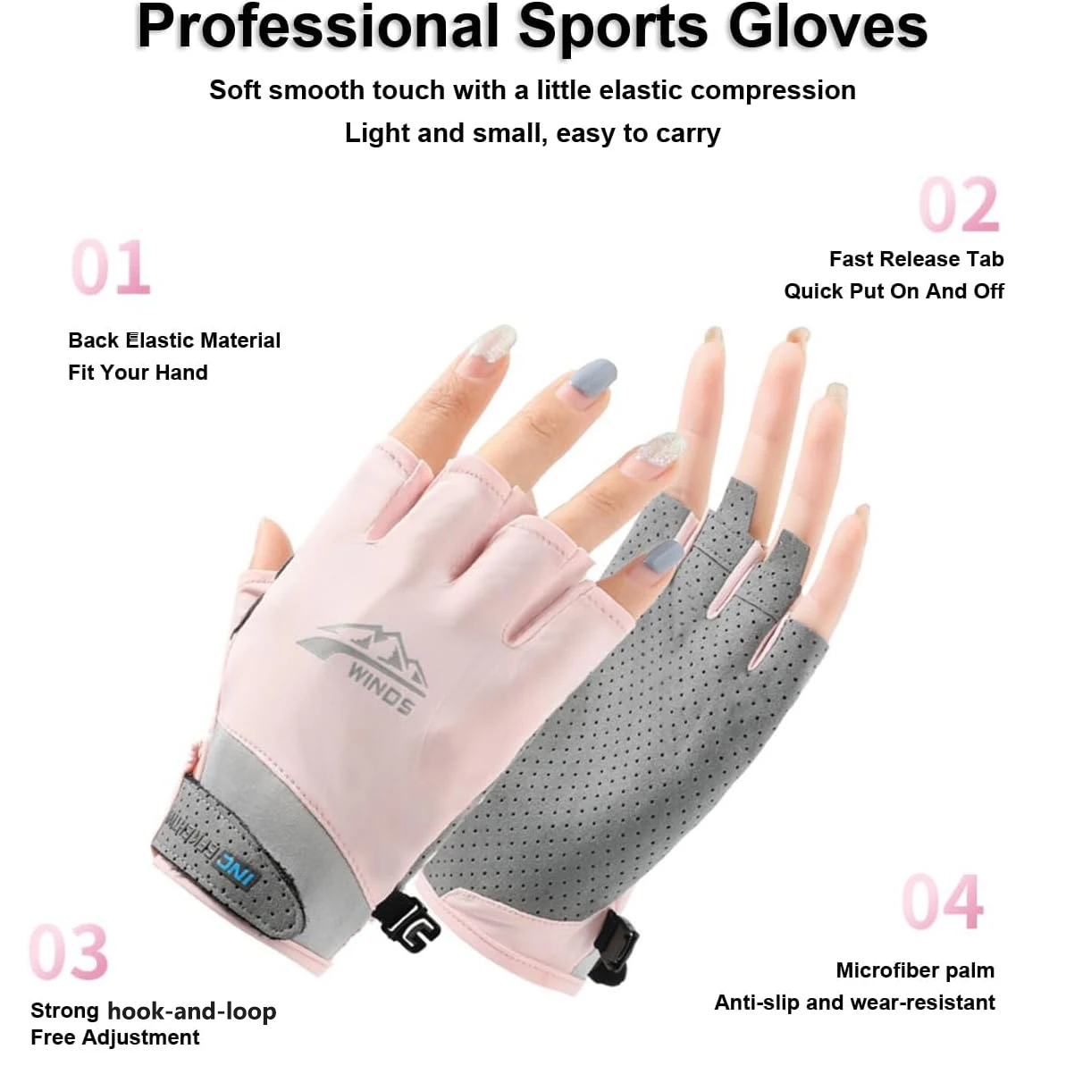 1 Pair Fingerless Driving/Fish - Fishing Kayak Paddle avaliação e preço