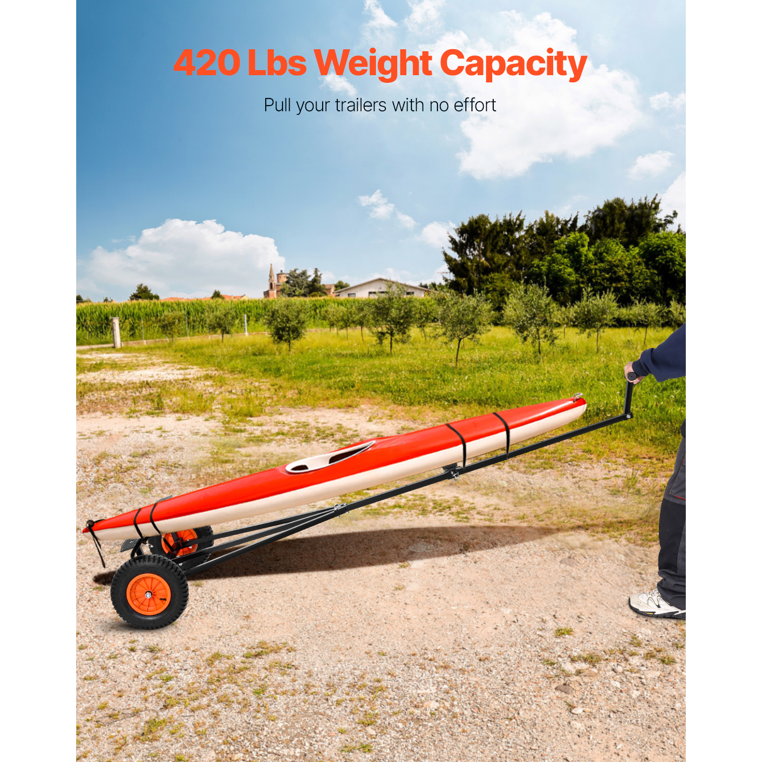 SucceBuy 420lbs Boat Trailer D - Fishing Kayak Sit On Top avaliação e preço