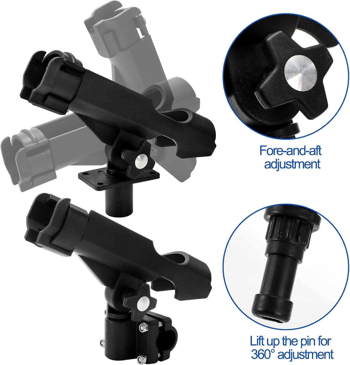 2 Pack Fishing Rod Holder with - Fishing Kayak Rod Holder avaliação e preço