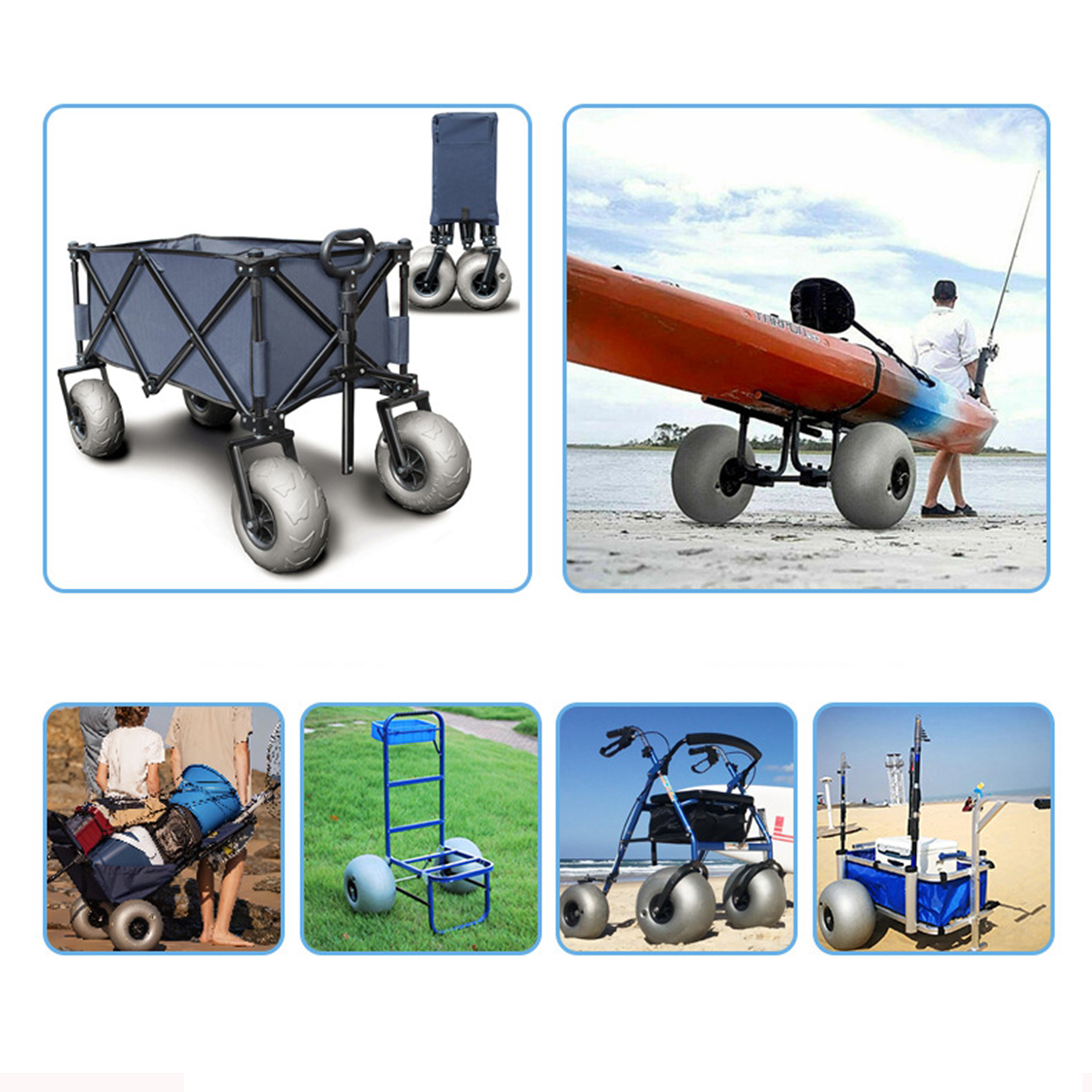 10In Balloon Wheels Profession - Fishing Kayak Cart avaliação e preço