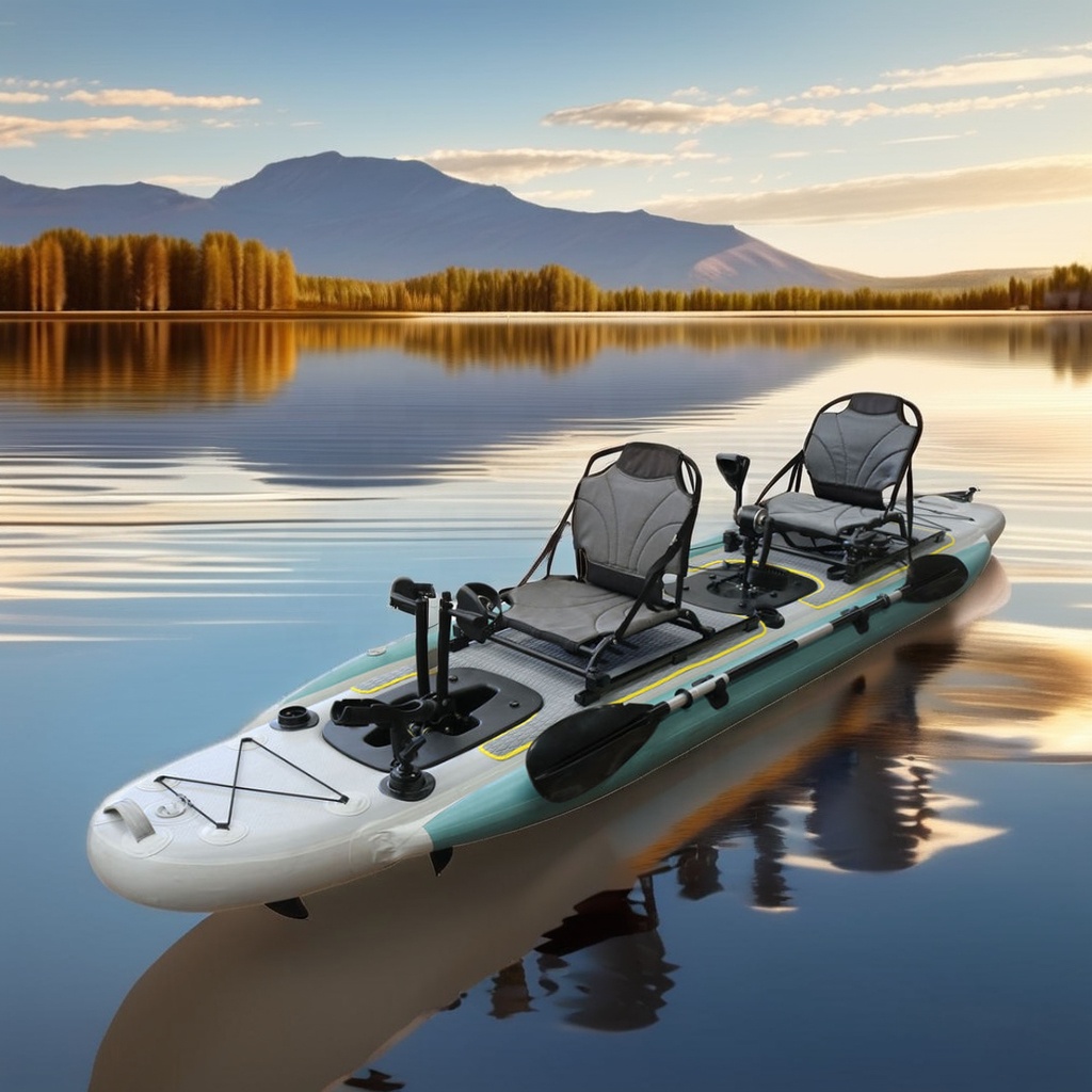 14ft Inflatable Fishing Canoe  - Fishing Kayak Seat avaliação e preço