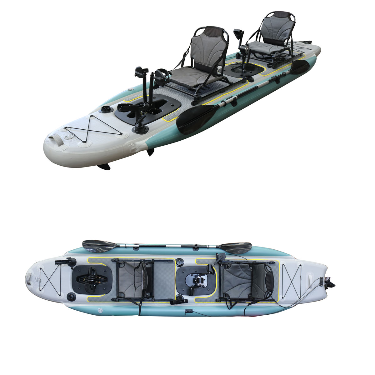14ft Inflatable Fishing Canoe  - Fishing Kayak Seat avaliação e preço
