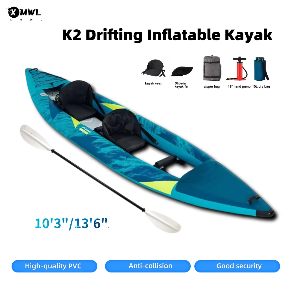 Canoe Kayak Inflatable Boat 1- - Fishing Kayak Paddle avaliação e preço