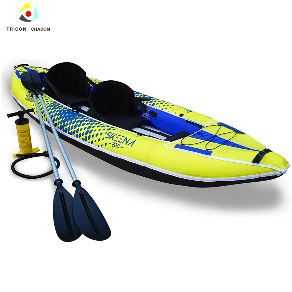 Adult Inflatable Fishing Canoe - Fishing Kayak Paddle avaliação e preço
