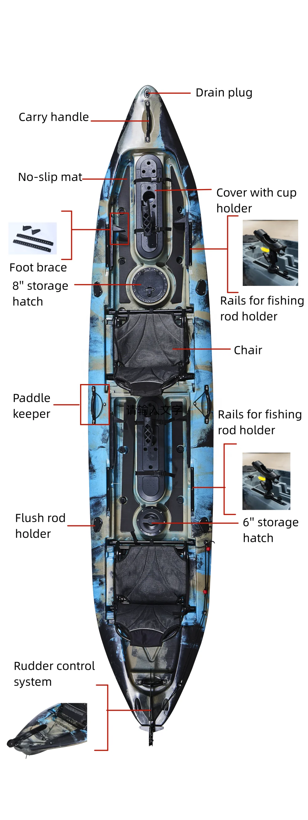 Wholesale 2-Person Plastic Kay - Fishing Kayak Paddle avaliação e preço