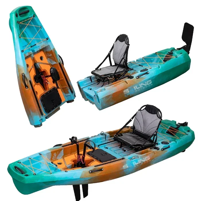 9.5ft 1 Person Folding Plastic - Fishing Kayak Pedal Drive avaliação e preço