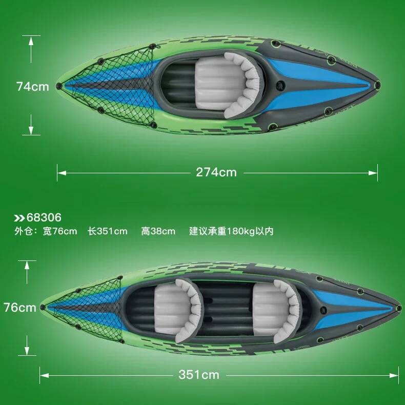 1/2 Person Kayaker Inflatable  - Fishing Kayak Inflatable avaliação e preço