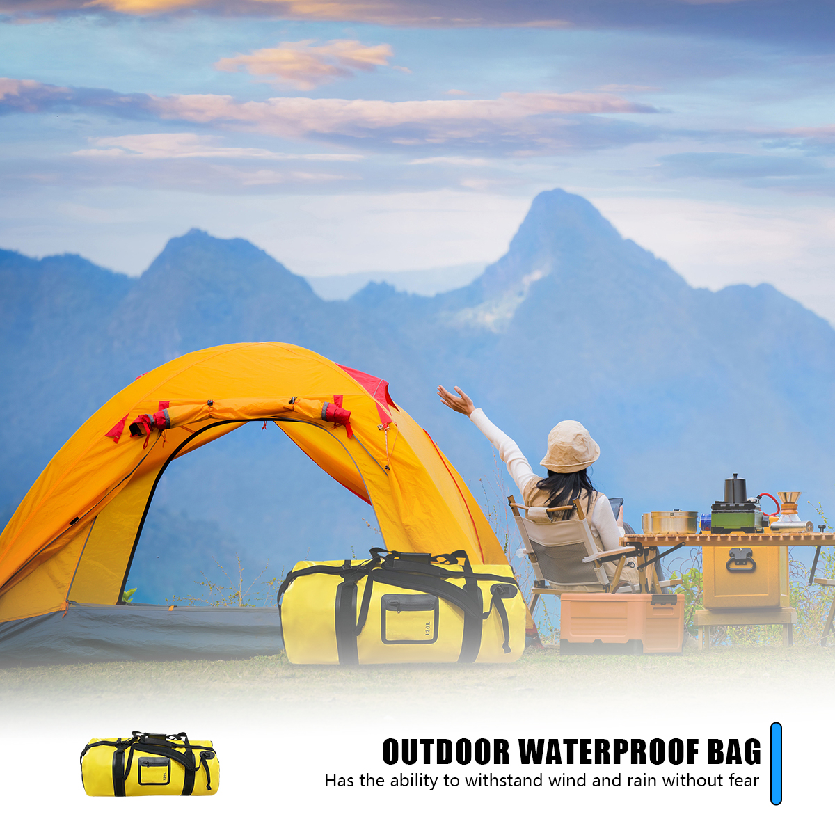40L/66L/120L Waterproof Duffle - Fishing Kayak Crate avaliação e preço