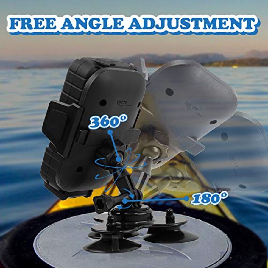 Strong Suction Phone Mount Bas - Fishing Kayak Fish Finder Mount avaliação e preço