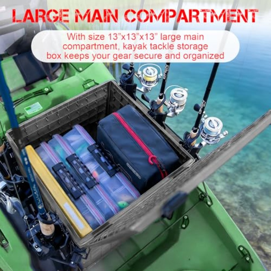 Kayak Fishing Crate with 4 Rod - Fishing Kayak Crate avaliação e preço