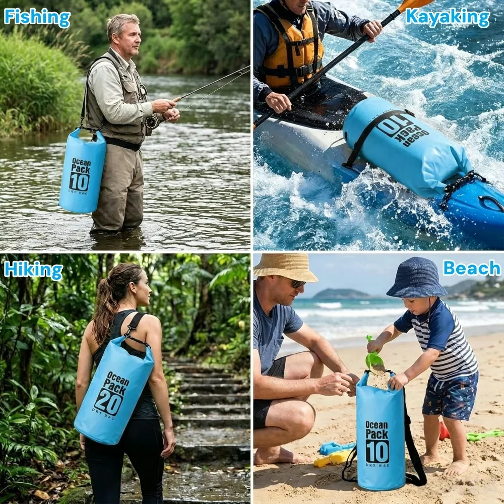 500D Waterproof Dry Bag Floati - Fishing Kayak Storage Bag avaliação e preço