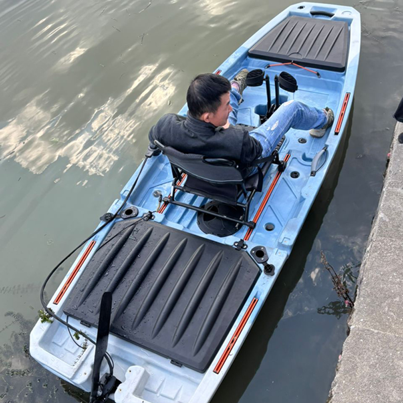 10FT Single Seat LLDPE Sit On  - Fishing Kayak Pedal Drive avaliação e preço