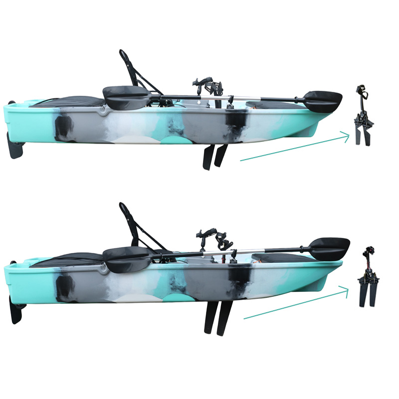 10FT Single Seat LLDPE Sit On  - Fishing Kayak Pedal Drive avaliação e preço