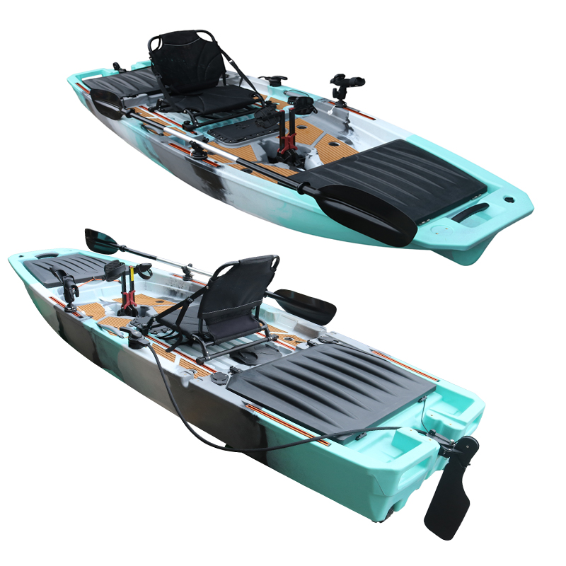 10FT Single Seat LLDPE Sit On  - Fishing Kayak Pedal Drive avaliação e preço