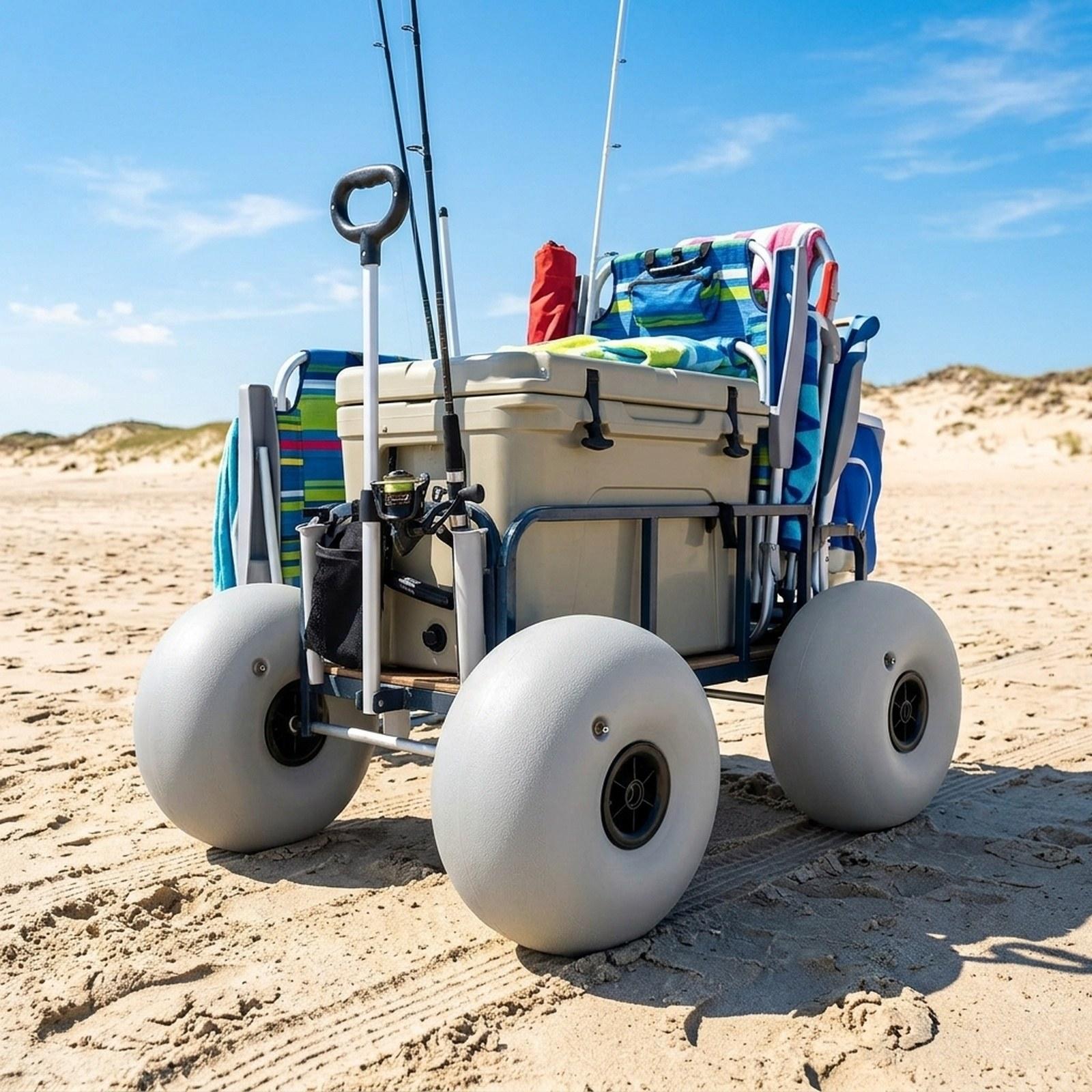 Beach Cart Sand Wheels 16 Inch - Fishing Kayak Cart avaliação e preço