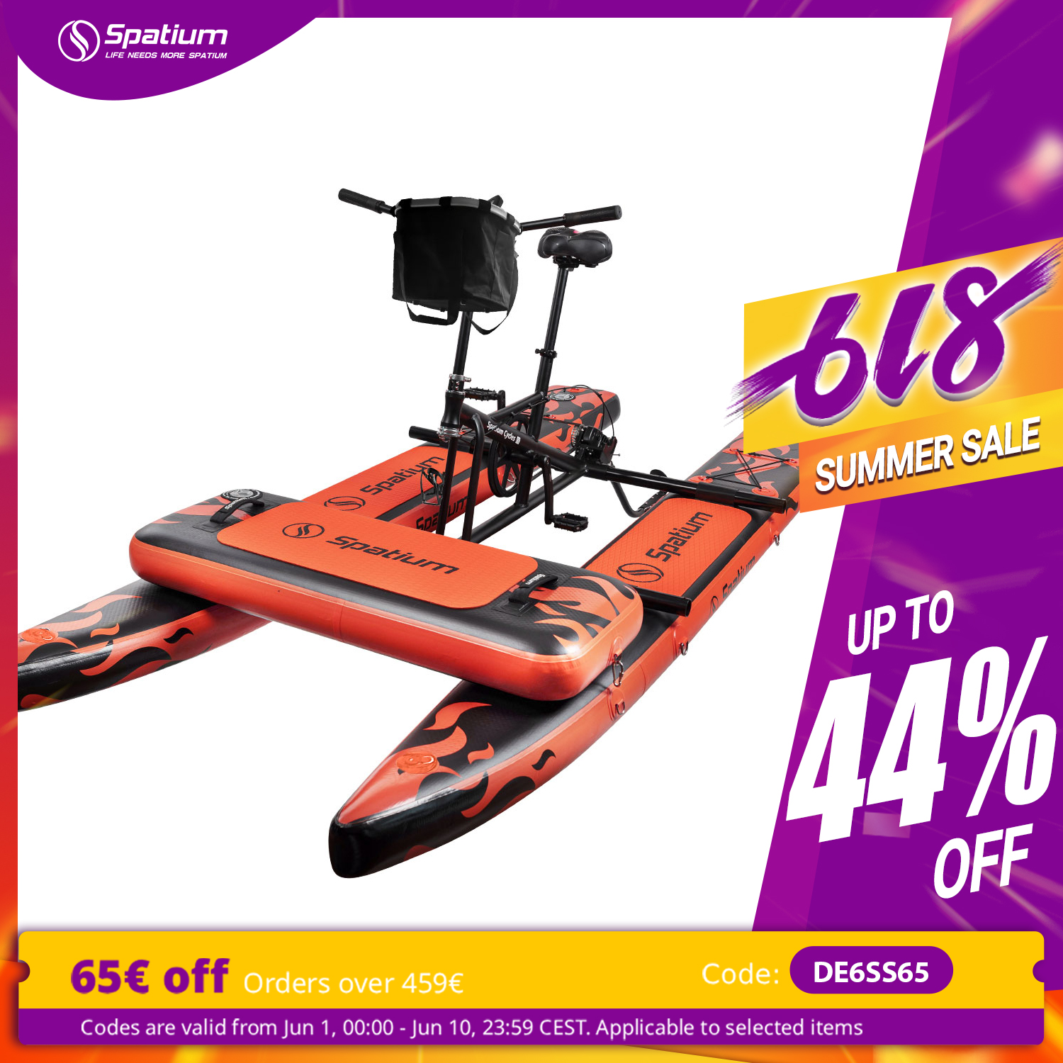 Spatium Sup Water Bike 3.0 Inf - Fishing Kayak Pedal Drive avaliação e preço