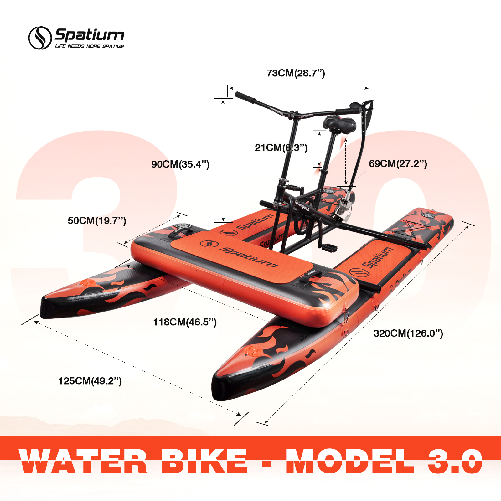 Spatium Sup Water Bike 3.0 Inf - Fishing Kayak Pedal Drive avaliação e preço